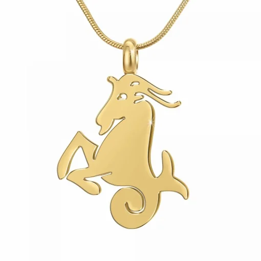 Collier Femme Athème - B2427-CAPRICORNE Acier Doré