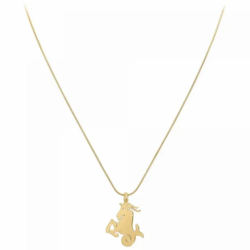 Collier Femme Athème - B2427-CAPRICORNE Acier Doré