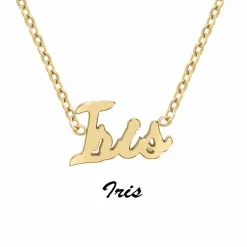 Collier Femme Athème - B2689-DORE-IRIS Acier Doré