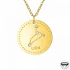 Collier femme Athème - B2449-LION Acier Doré