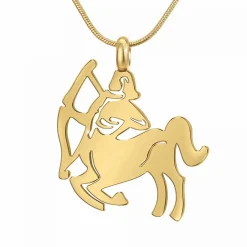 Collier Femme Athème - B2427-SAGITTAIRE Acier Doré