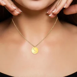 Collier femme Athème - B2449-TAUREAU Acier Doré