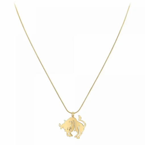 Collier Femme Athème - B2427-TAUREAU Acier Doré