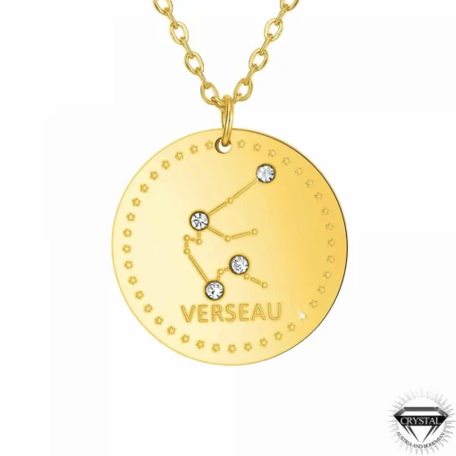 Collier femme Athème - B2449-VERSEAU Acier Doré