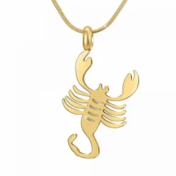 Collier Femme Athème B2427-SCORPION - Acier Doré