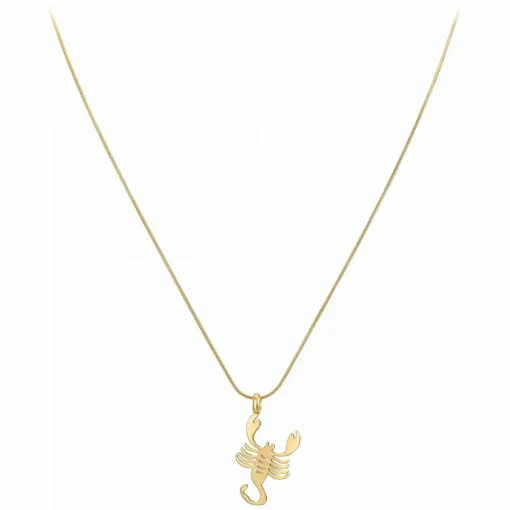Collier Femme Athème B2427-SCORPION - Acier Doré