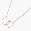 Collier Femme Balaboosté Fin Avec 2 Cercles Ciseles - 3502455709912 Métal Doré