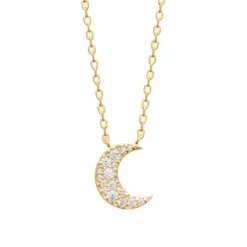 Collier femme croissant de lune plaqué or Maison de la Bijouterie UW3W5445