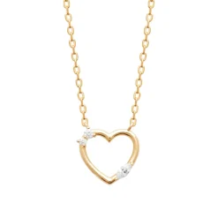 Collier femme cœur oxyde plaqué or Maison de la Bijouterie UW3U6Y45