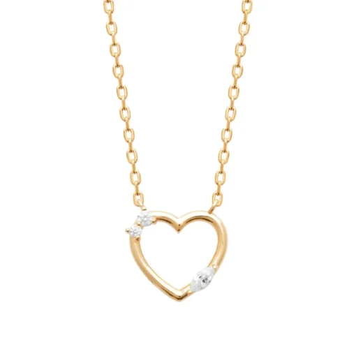 Collier femme cœur oxyde plaqué or Maison de la Bijouterie UW3U6Y45