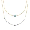 Collier femme fantaisie amazonite plaqué or Maison de la Bijouterie UW3Y4Z45
