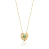 Collier femme fantaisie aventurine plaqué or Maison de la Bijouterie UW30Y545
