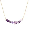 Collier femme fantaisie améthyste plaqué or Maison de la Bijouterie UW363Z45
