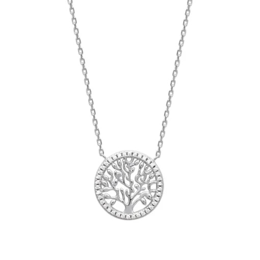 Collier Femme fantaisie arbre de vie argent Maison de la Bijouterie VWZWY645