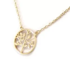 Collier Femme fantaisie arbre de vie plaqué or Maison de la Bijouterie UYZY6545