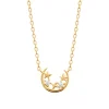 Collier femme fantaisie croissant de lune plaqué or Maison de la Bijouterie UW36W645