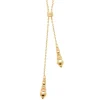 Collier femme fantaisie double pendant plaqué or Maison de la Bijouterie UYY04Z45