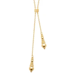 Collier femme fantaisie double pendant plaqué or Maison de la Bijouterie UYY04Z45