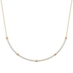 Collier femme fantaisie imitation perles plaqué or Maison de la Bijouterie UW3V0Y45