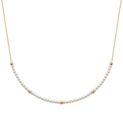 Collier femme fantaisie imitation perles plaqué or Maison de la Bijouterie UW3V0Y45