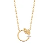 Collier femme fantaisie oxyde de zirconium plaqué or Maison de la Bijouterie UW3VVU45