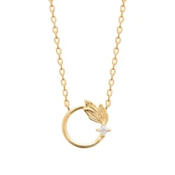 Collier femme fantaisie oxyde de zirconium plaqué or Maison de la Bijouterie UW3VVU45