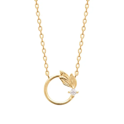 Collier femme fantaisie oxyde de zirconium plaqué or Maison de la Bijouterie UW3VVU45