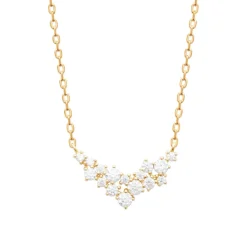 Collier femme fantaisie oxyde de zirconium plaqué or Maison de la Bijouterie UW3U3345