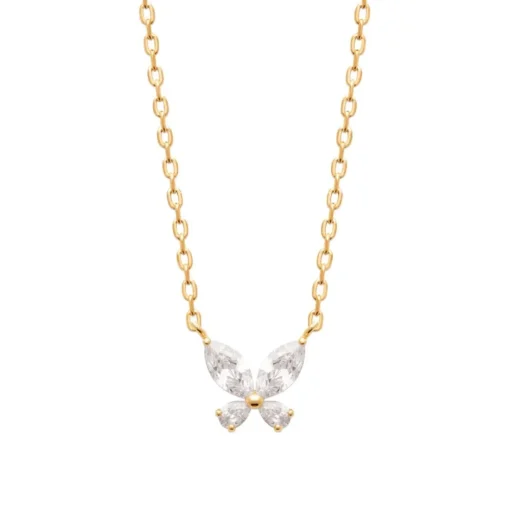 Collier femme fantaisie oxyde de zirconium plaqué or Maison de la Bijouterie UW3VV345