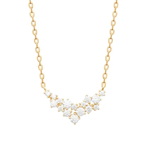 Collier femme fantaisie oxyde de zirconium plaqué or Maison de la Bijouterie UW3U3345