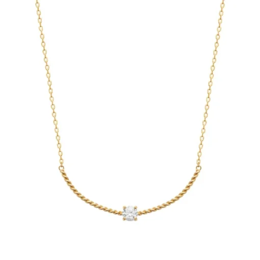 Collier femme fantaisie oxyde de zirconium plaqué or Maison de la Bijouterie UW345Y45