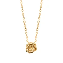 Collier femme fantaisie pendentif fleur plaqué or Maison de la Bijouterie UYY0W045
