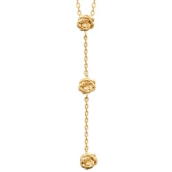 Collier femme fantaisie pendant 3 fleurs plaqué or Maison de la Bijouterie UYY0WZ45