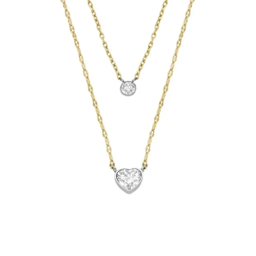 Collier Femme Fossil Bijoux Tokens Of Affection - JF04357998 Acier Bicolore