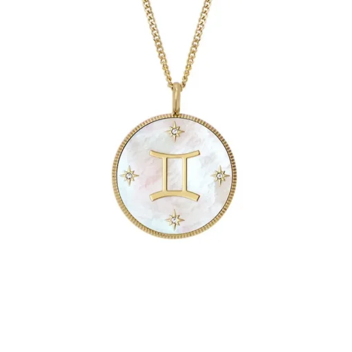 Collier Femme Fossil Bijoux Signes du Zodiaque Gémeaux - JF04840710 Acier inoxydable