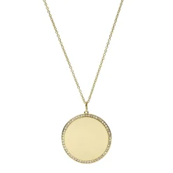 Collier Femme Fossil Bijoux Engravable - JF03888710 Acier Doré