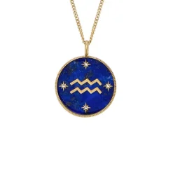 Collier Femme Fossil Bijoux Signes du Zodiaque Verseau - JF04849710 Acier inoxydable