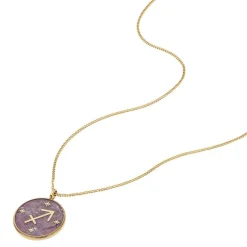 Collier Femme Fossil Bijoux Signes du Zodiaque Sagittaire - JF04846710 Acier inoxydable