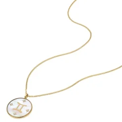 Collier Femme Fossil Bijoux Signes du Zodiaque Gémeaux - JF04840710 Acier inoxydable