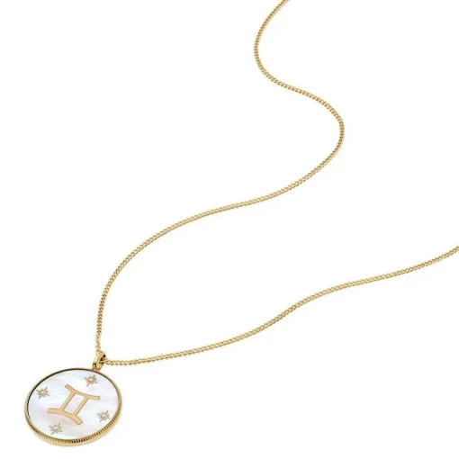 Collier Femme Fossil Bijoux Signes du Zodiaque Gémeaux - JF04840710 Acier inoxydable