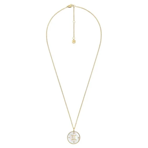 Collier Femme Fossil Bijoux Signes du Zodiaque Gémeaux - JF04840710 Acier inoxydable
