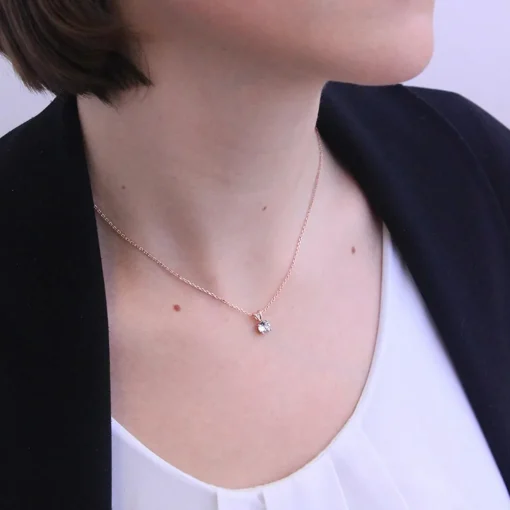 Collier Femme MYC-Paris Solitaire - DP0079-RG Laiton Doré rose