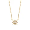 Collier femme oxyde de zirconium plaqué or Maison de la Bijouterie UW3VWZ45