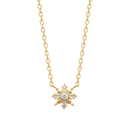Collier femme oxyde de zirconium plaqué or Maison de la Bijouterie UW3VWZ45