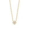 Collier femme oxyde de zirconium plaqué or Maison de la Bijouterie UW3WW045