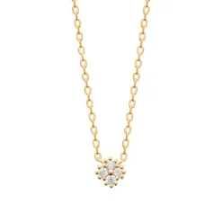 Collier femme oxyde de zirconium plaqué or Maison de la Bijouterie UW3WW045