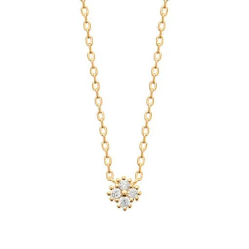 Collier femme oxyde de zirconium plaqué or Maison de la Bijouterie UW3WW045