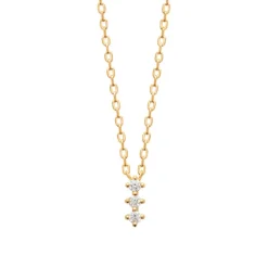 Collier femme oxyde de zirconium plaqué or Maison de la Bijouterie UW3W6545