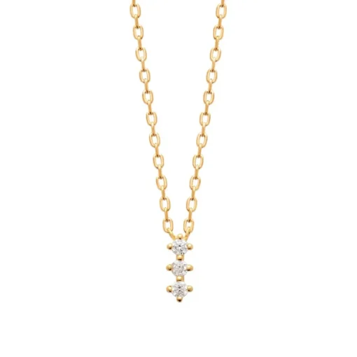 Collier femme oxyde de zirconium plaqué or Maison de la Bijouterie UW3W6545