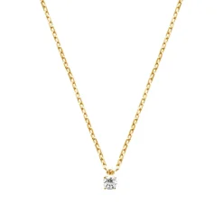 Collier femme oxyde de zirconium plaqué or Maison de la Bijouterie UW30W345